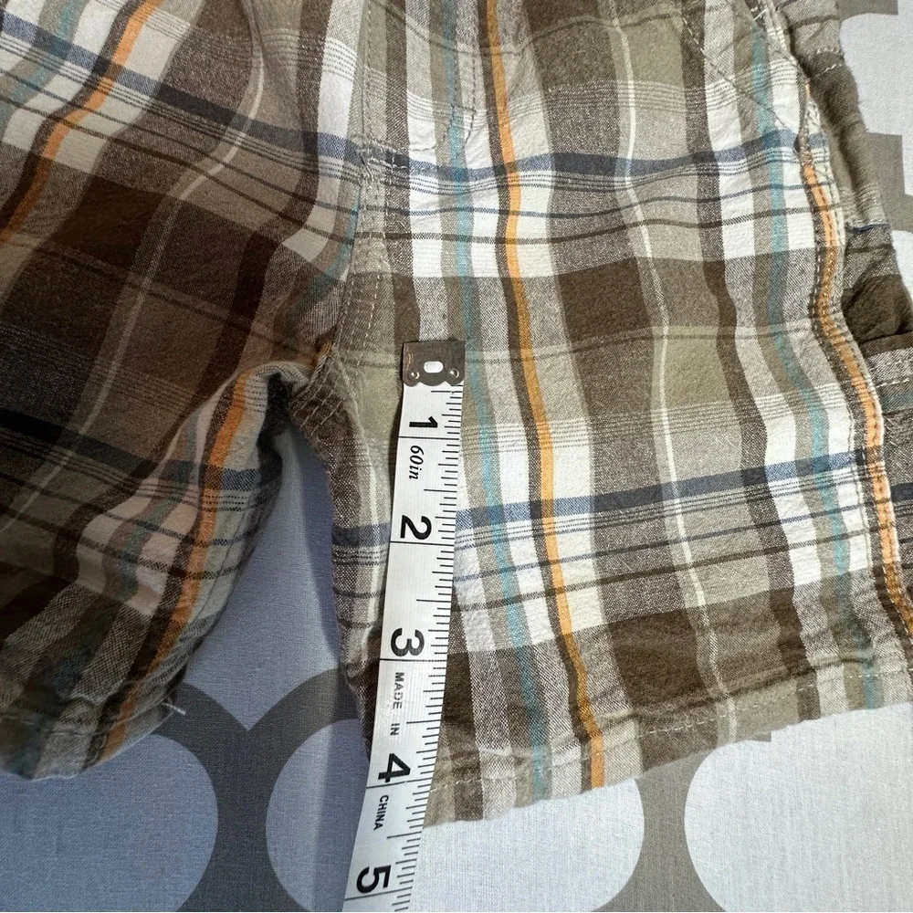 OshKosh B'gosh Brown Plaid Kids Overalls